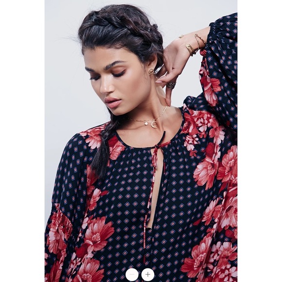 Free People‎ Sunset Blvd Floral Romper Size XS - Boho - Picture 7 of 10